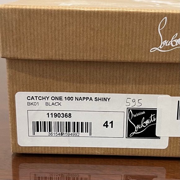 NIB Christian Louboutin Catchy One 100 Nappa Shiny Heels - Picture 15 of 15